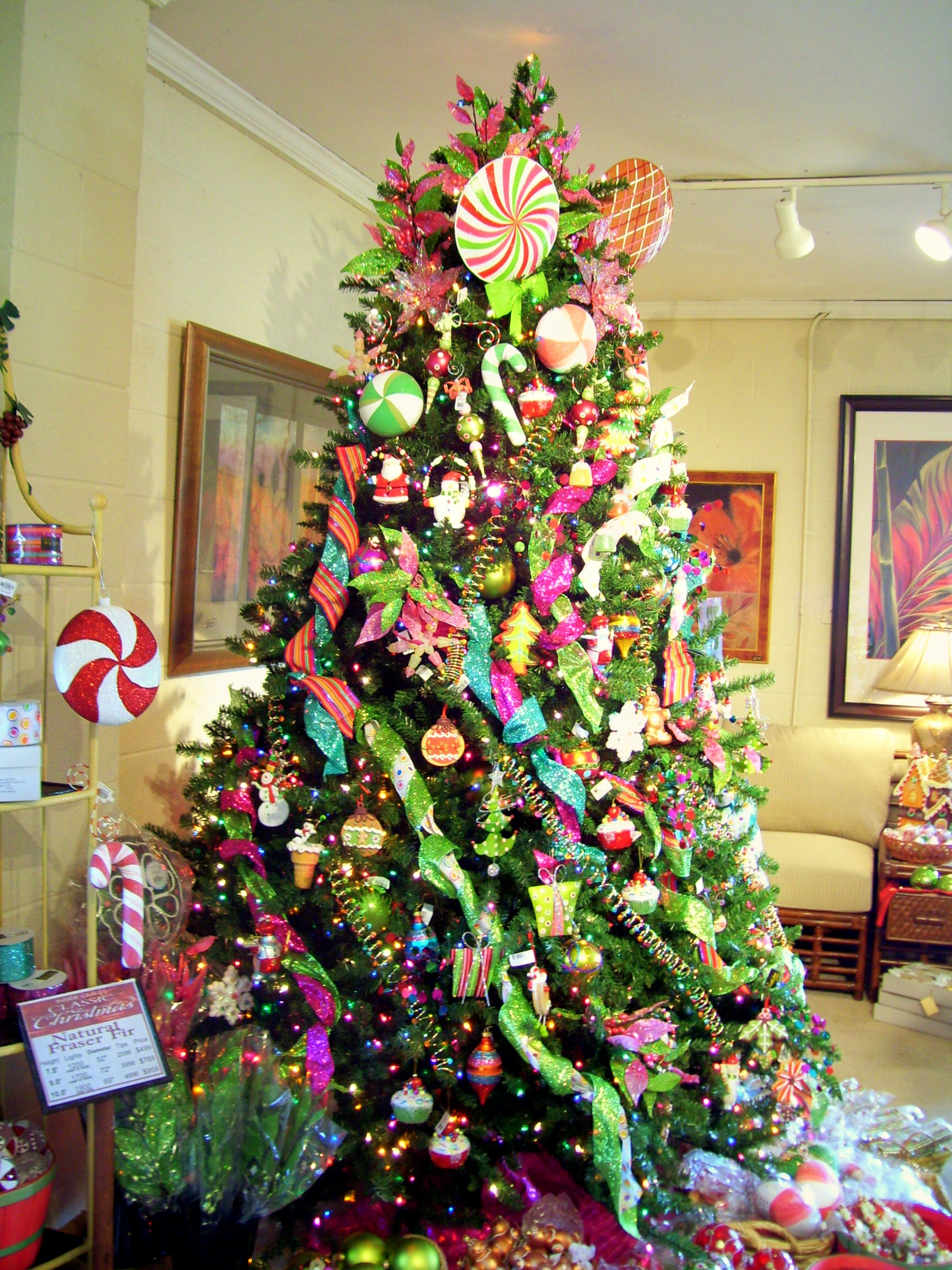 The candy-theme Christmas tree was decorated with all things sugarplum ...