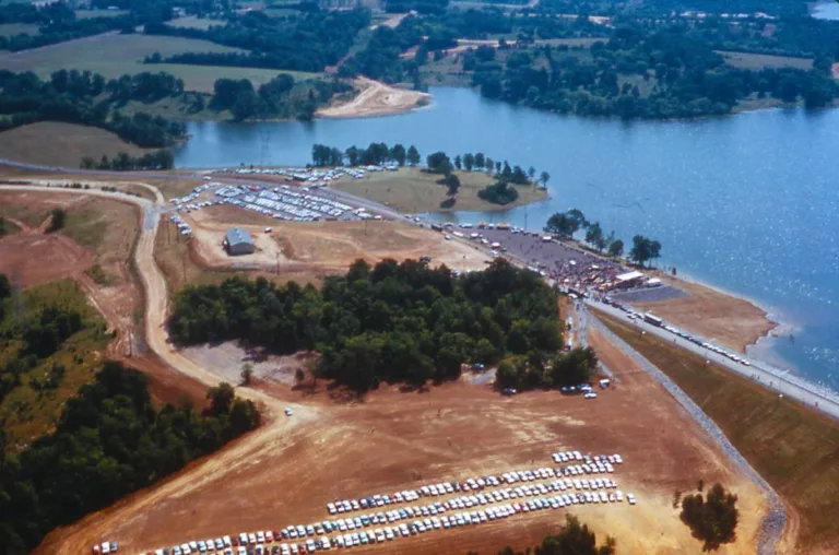 This photo was taken the day President Lyndon B. Johnson dedicated J. Percy Priest Dam in Nashville, TN on June 29, 1968.
