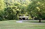 The picnic shelters give you a break from the sun -- or rain -- inside Percy Warner Park.